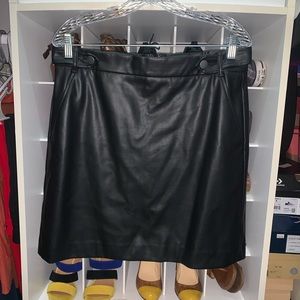 LOFT faux leather mini skirt